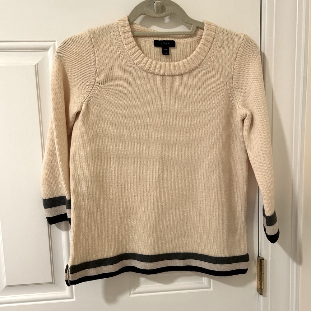 J.Crew Wool Sweater, Cream, XXS